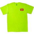 Kemp Usa Kemp USA Neon Yellow 100% Cotton T-Shirt- Heart Size Chest & Full Back Guard Logo Size Small 18-006-SML